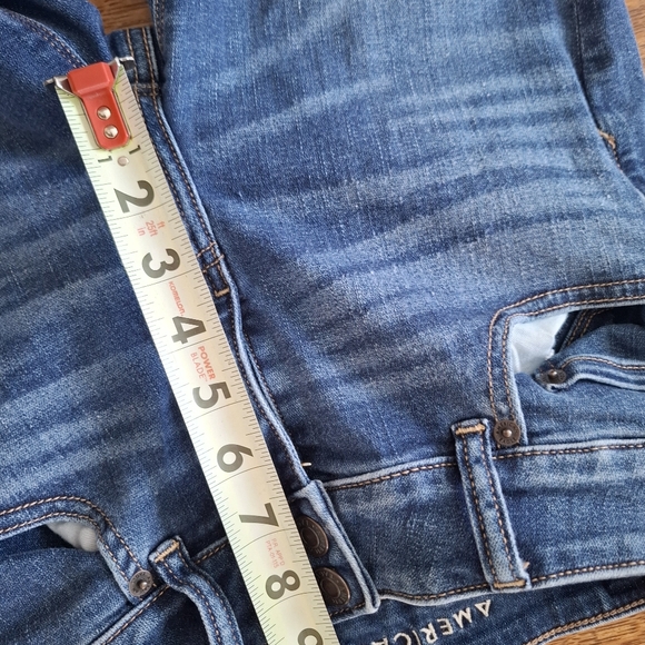 American Eagle Jeans Womens 4 Dark Blue Denim Pants AE Artist Flare Boot Stretch - Picture 12 of 16